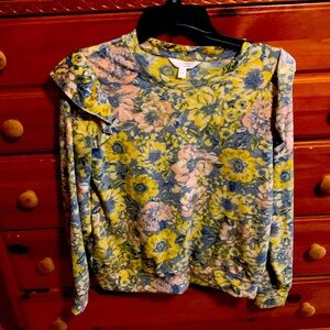 Lauren Conrad top! Floral style, very plush feeling. New with tags still on